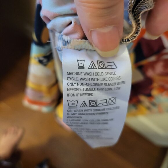 G.I.L.I. Knit Maxi Dress Multi Floral Print Jetsetter Long Sleeve - NWOT Med. - Picture 10 of 10